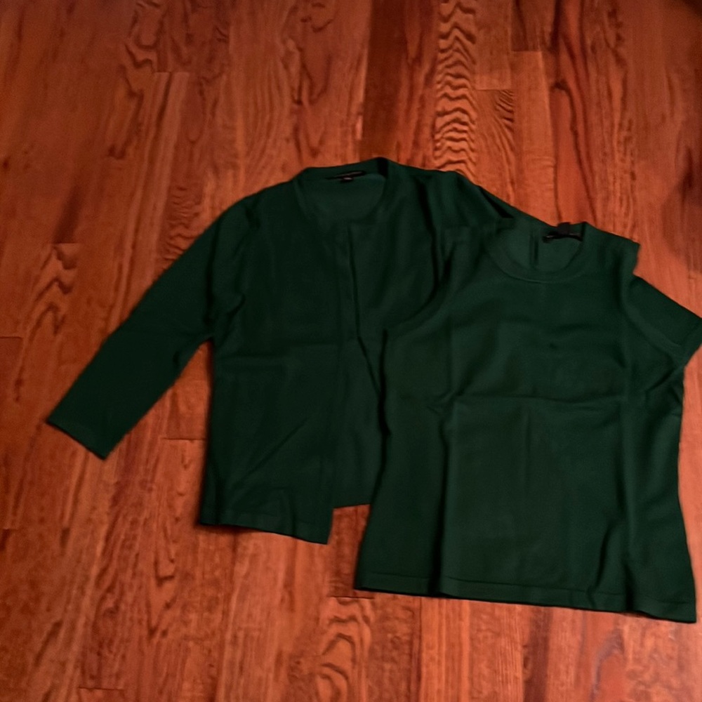 Banana Republic dark green sweater set